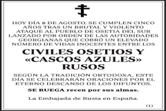 Civiles Osetios y Cascos Azules Rusos